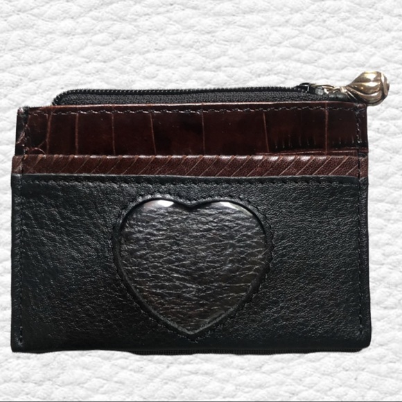 BRIGHTON | BLACK LEATHER COIN PURSE/CREDIT CARD POUCH - Picture 3 of 11